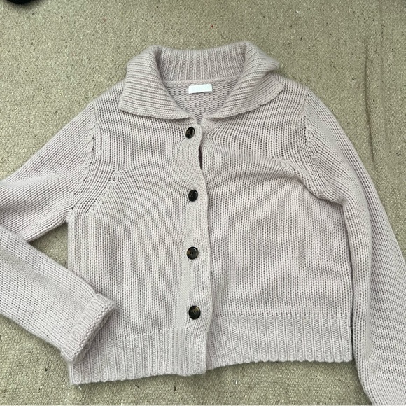 SABLYN JACKSON CASHMERE CARDIGAN COLLARED SWEATER - Picture 3 of 10